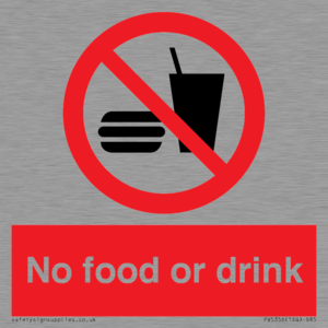 No food or drink